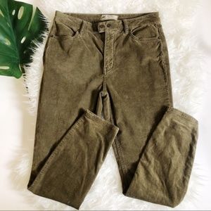 Free People Womens Crop Skinny Corduroy Pants
